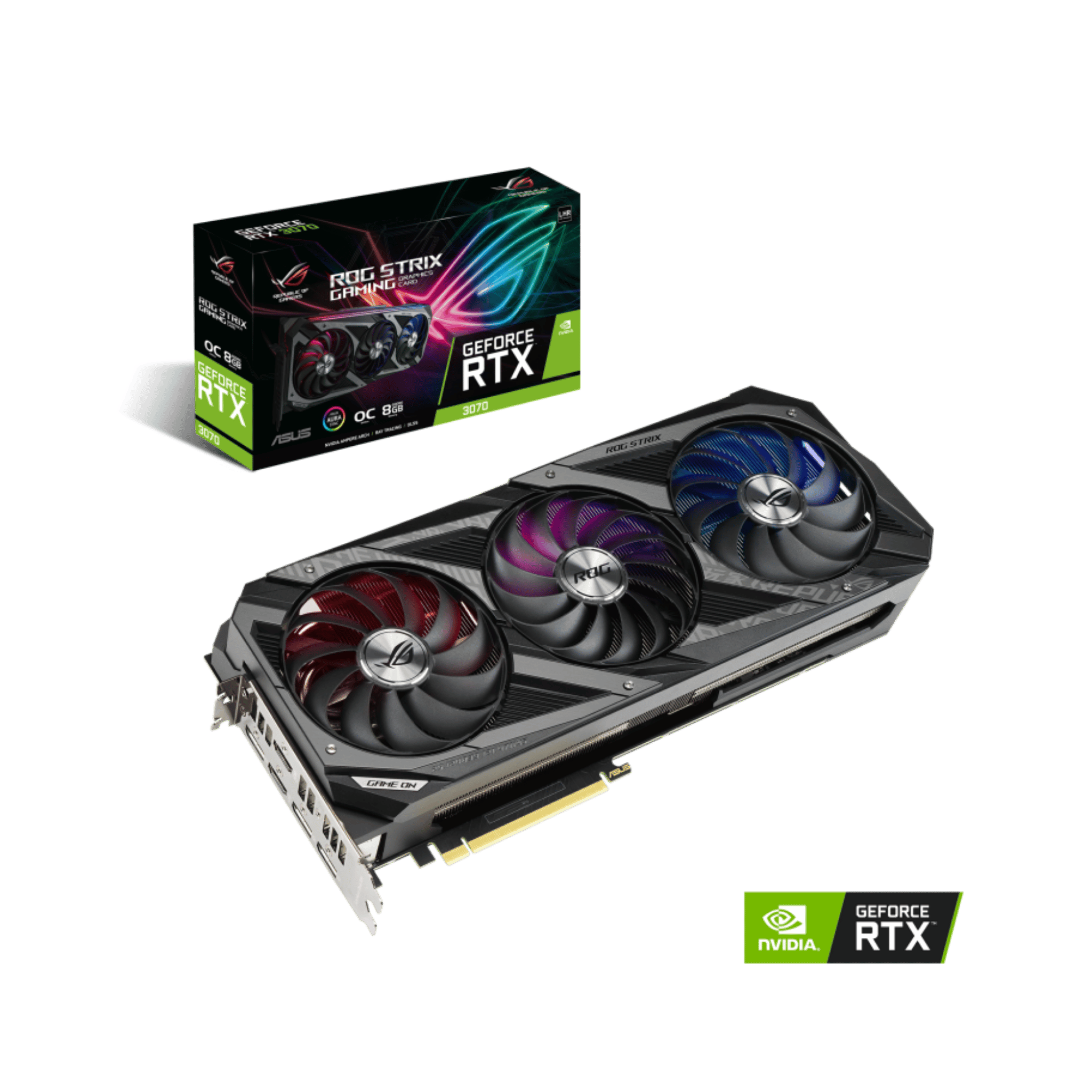 Asus ROG Strix RTX 3070 Gaming OC GDDR6 8gb Graphics Card ROG-STRIX-RTX3070-O8G-V2-GAMING Asus ROG Strix RTX 3070 Gaming OC GDDR6 8gb Graphics Card ROG-STRIX-RTX3070-O8G-V2-GAMING